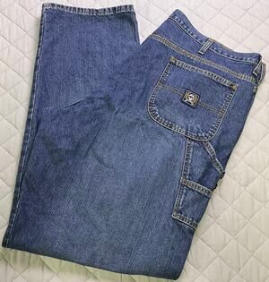 Cinch Men's Straight Jeans in Medium Blue Denim